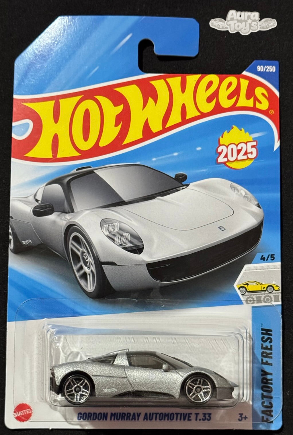 Hot Wheels – Gordon Murray Automotive T.33 (Plata) | Mainline 2025