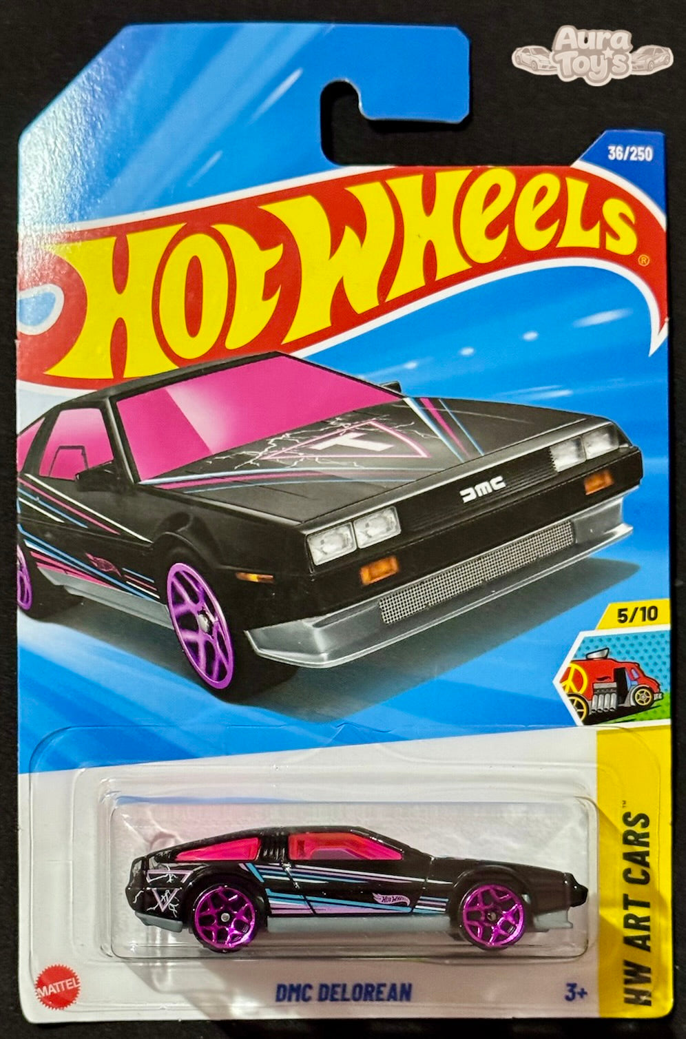 Hot Wheels – DMC DeLorean | HW Art Cars (Negro)