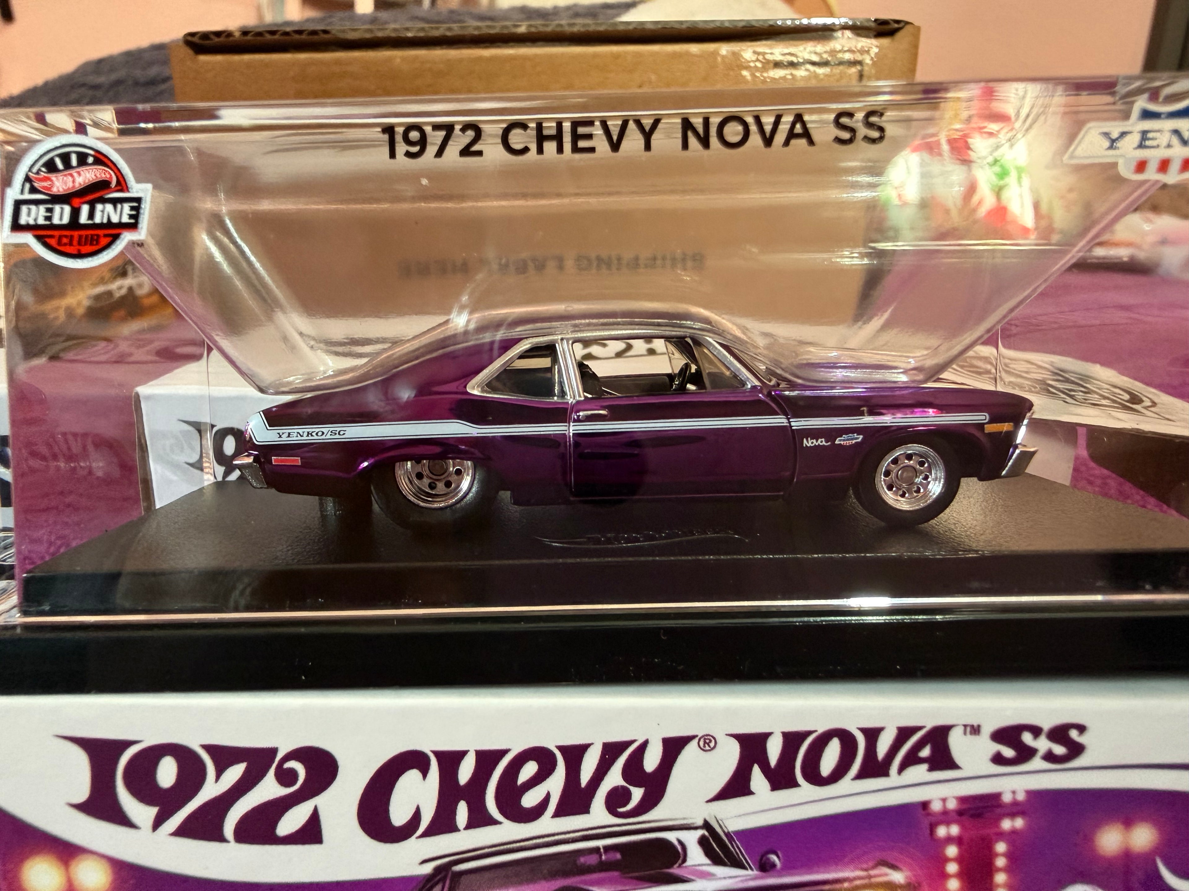 Hot Wheels 1972 Chevy Nova SS Yenko, edición Red Line Club (RLC)